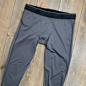 Nike Pro Dri-FIT Mens Gray Compression Tights Leggings XXL DD1913-068